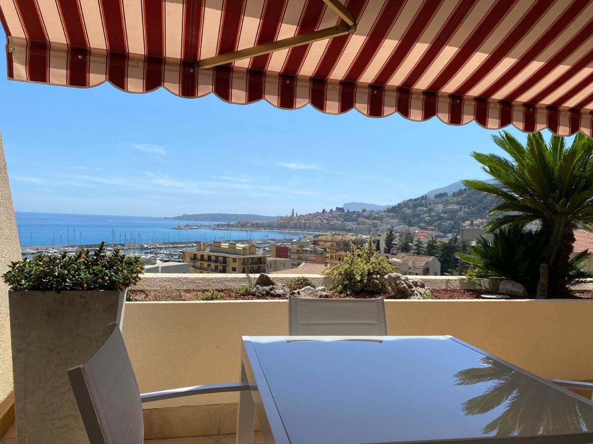 شقة Mansfield Vue Carte Postale Terrasse Piscine Calme Port A 200M A Pied مينتون المظهر الخارجي الصورة