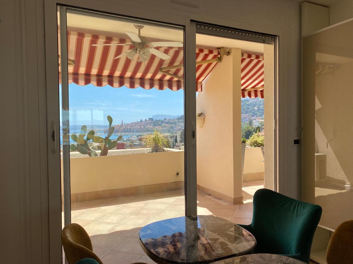 شقة Mansfield Vue Carte Postale Terrasse Piscine Calme Port A 200M A Pied مينتون المظهر الخارجي الصورة