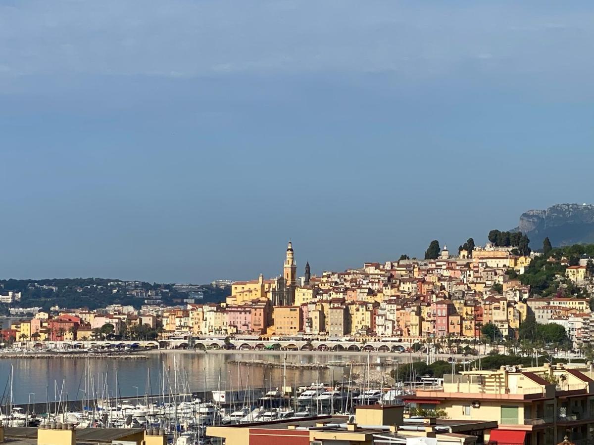 شقة Mansfield Vue Carte Postale Terrasse Piscine Calme Port A 200M A Pied مينتون المظهر الخارجي الصورة