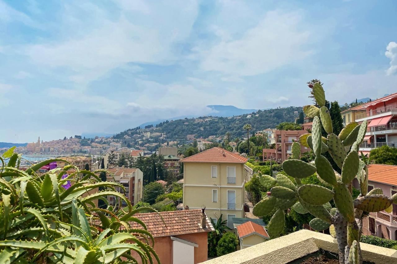 شقة Mansfield Vue Carte Postale Terrasse Piscine Calme Port A 200M A Pied مينتون المظهر الخارجي الصورة