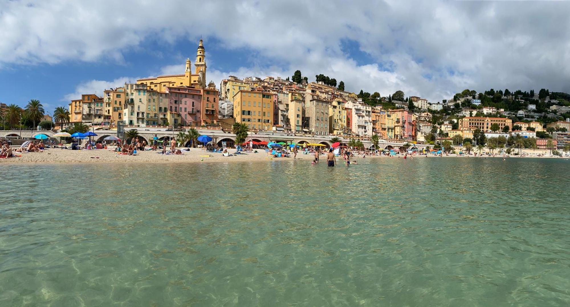 شقة Mansfield Vue Carte Postale Terrasse Piscine Calme Port A 200M A Pied مينتون المظهر الخارجي الصورة